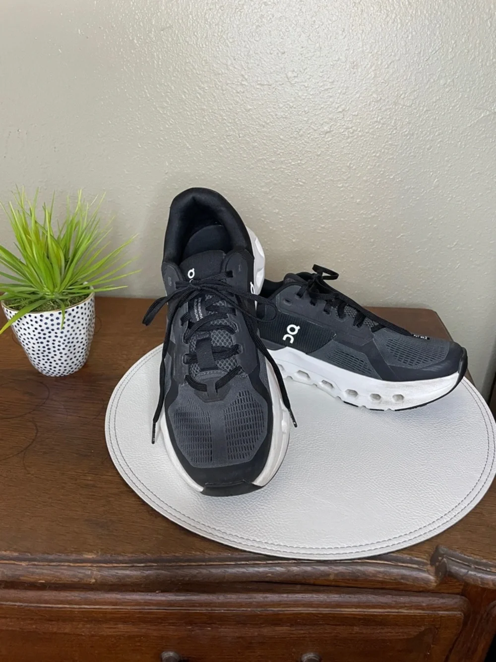 On Cloud - CloudRunner- Black, White and Charcoal Gray Women's Athletic Shoes - Picture 1 of 10